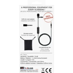 Micro INFLUENCE Microphone cravate - port jack