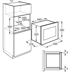 Micro-ondes gril encastrable 25l 900w inox - fmsn7dx