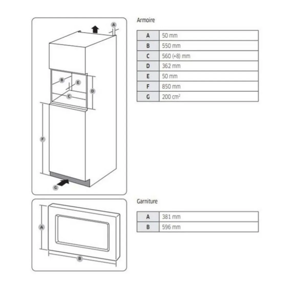 Micro-ondes solo encastrable 20l 850w inox - ms20a7013at