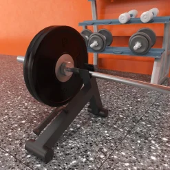 Mini Deadlift pour haltères olympiques - cric d'haltères avec poignée antidérapante - charge max. 200 Kg - acier noir