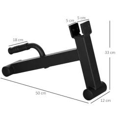 Mini Deadlift pour haltères olympiques - cric d'haltères avec poignée antidérapante - charge max. 200 Kg - acier noir