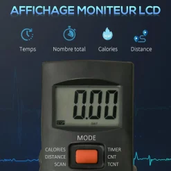 Mini vélo d'appartement mini bike résistance hauteur longueur réglable écran LCD multifonction rouge noir