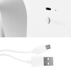 Miroir de table LED avec porte-bijoux MIZO - Blanc