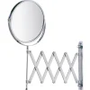 Miroir mural grossissant de salle de bain Exclusif - Diam. 16 cm - Argent