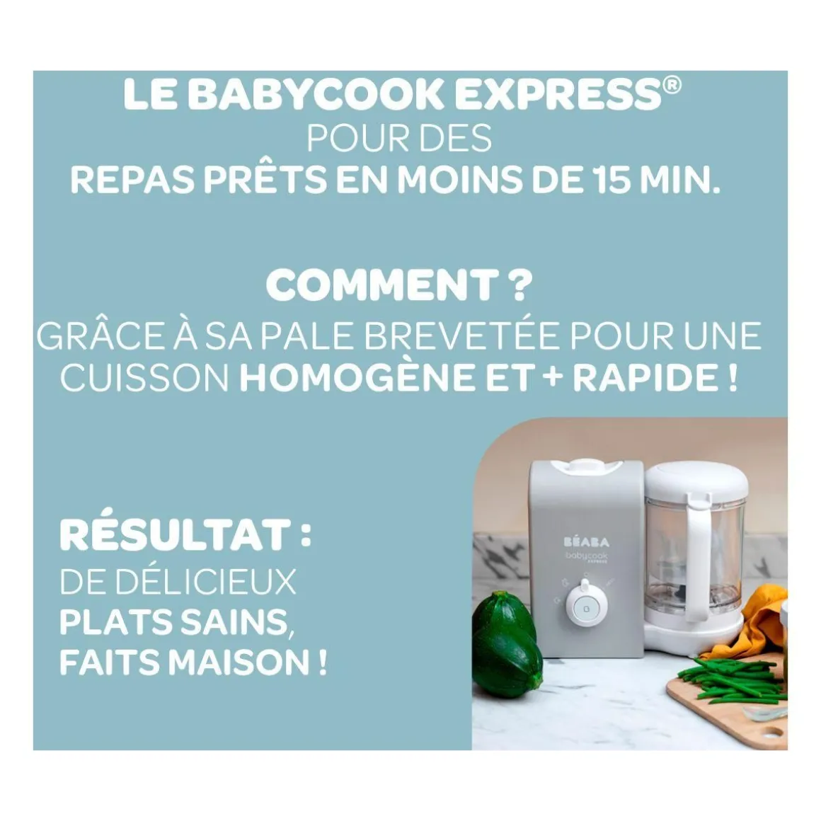 Mixeur Cuiseur Bébé Babycook Express -Gris Velours