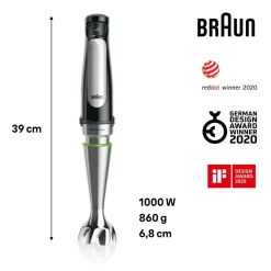 Mixeur MQ7026X MultiQuick 7 gris et noir 2 accessoires