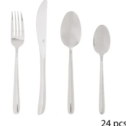 Ménagère 24 couverts - Inox - Lin