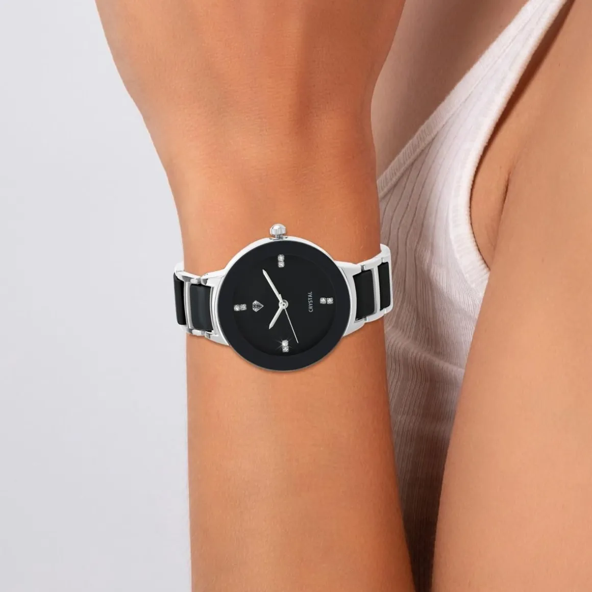 Montre Allegra élégante ornée de Cristaux scintillants par SC Crystal