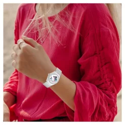 Montre Alysson papillon à mouvement tournant SC Crystal ornée de Cristaux scintillants