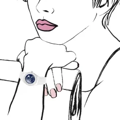 Montre Alysson étoiles à mouvement tournant SC Crystal ornée de Cristaux scintillants