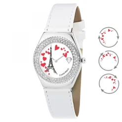 Montre Alysson Tour Eiffel à mouvement tournant SC Crystal ornée de Cristaux scintillants
