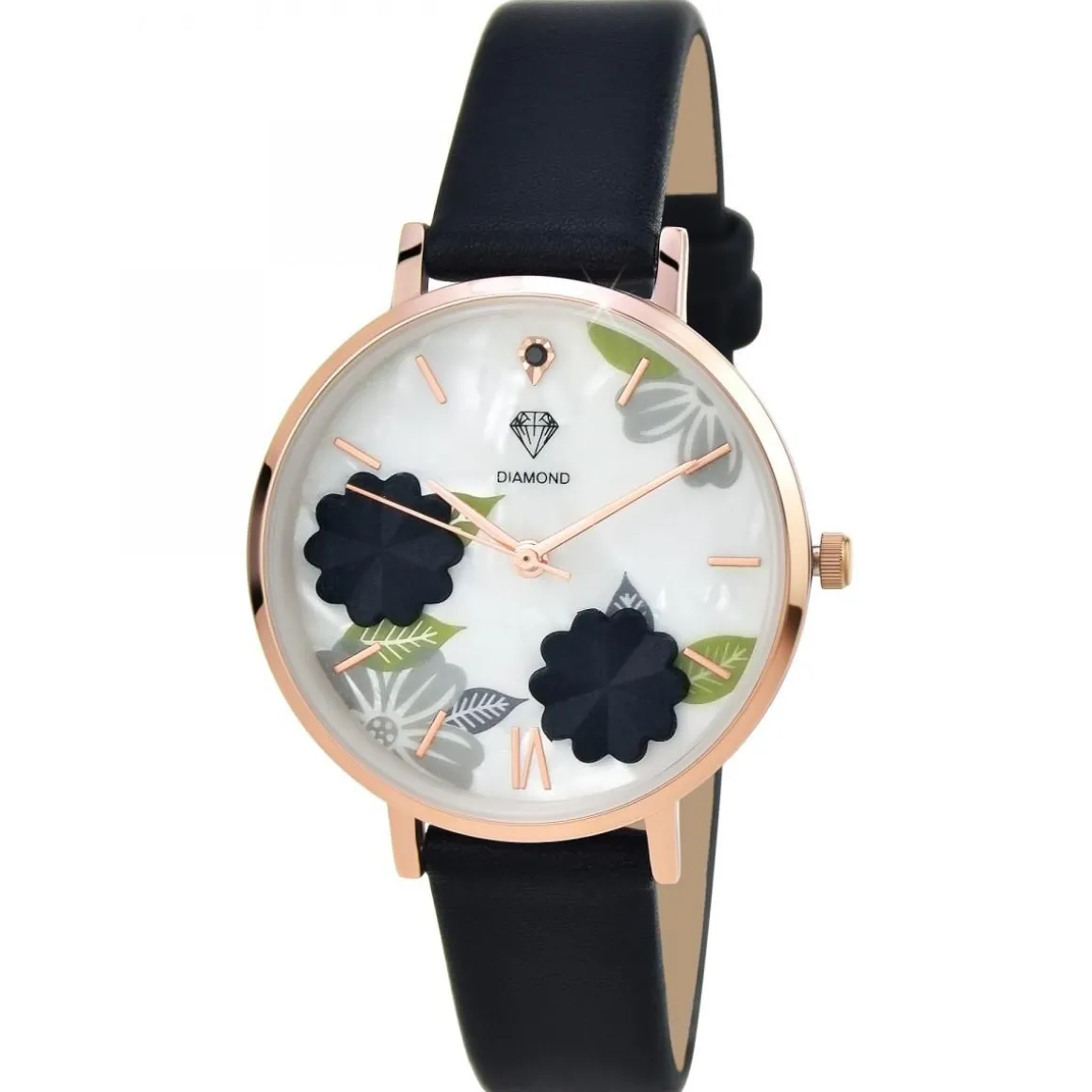 Montre Anissa SC Crystal ornée d'un véritable diamant noir