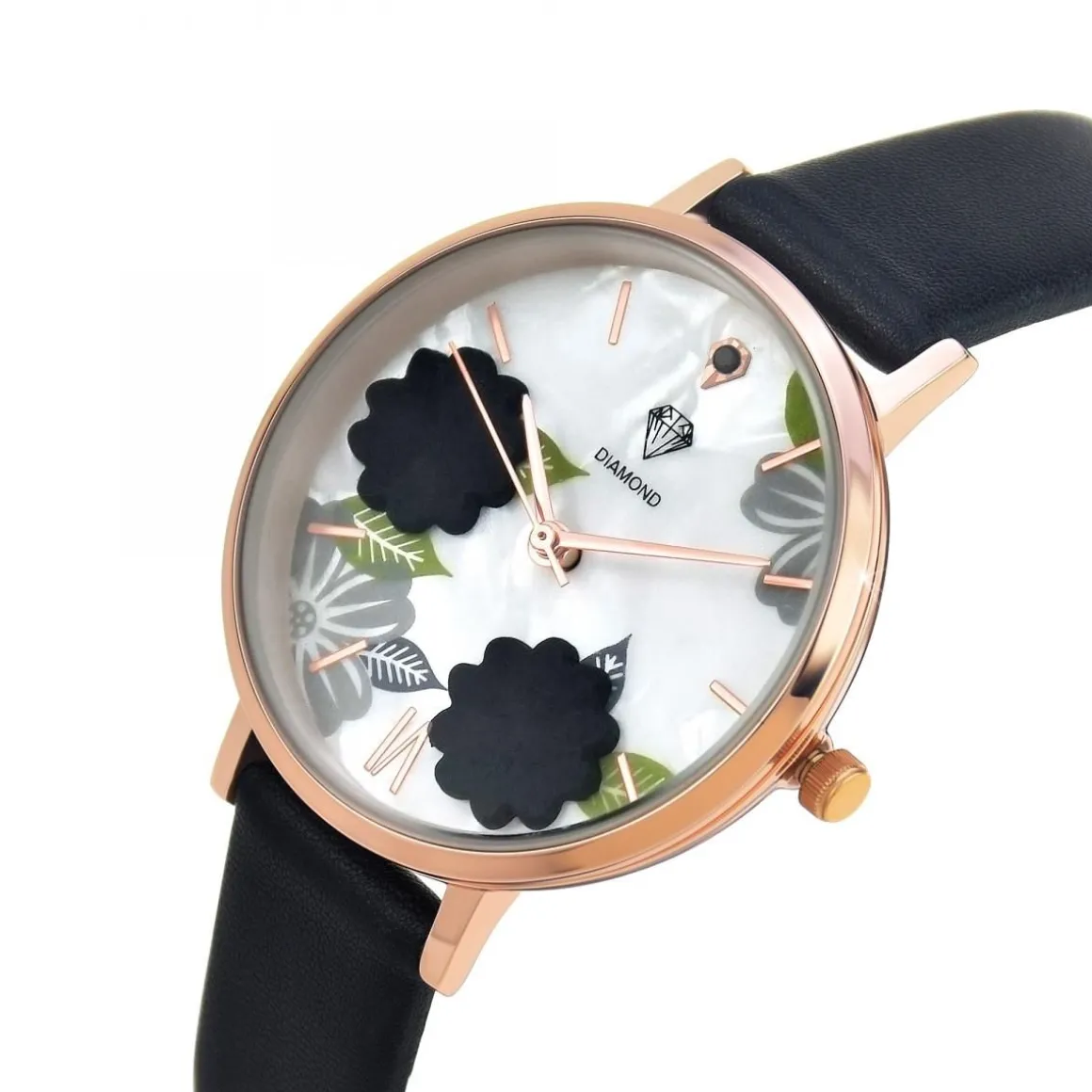 Montre Anissa SC Crystal ornée d'un véritable diamant noir