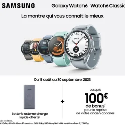 Montre connectée Galaxy Watch6 Classic 4G Noir 43mm