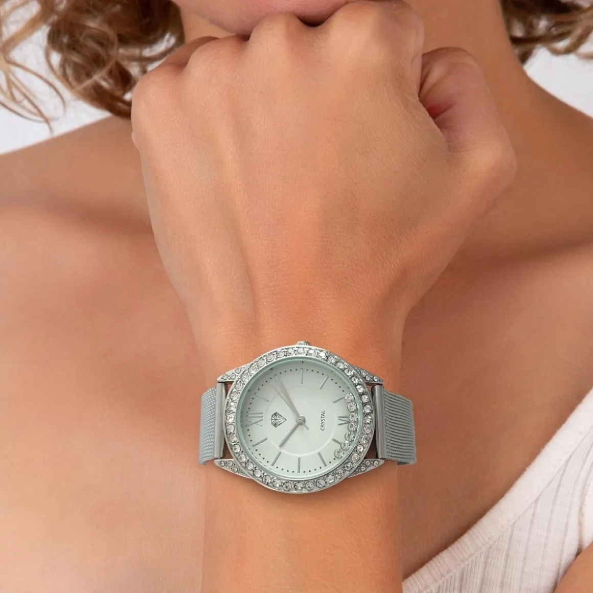 Montre Elly élégante ornée de Cristaux scintillants par SC Crystal