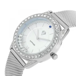 Montre Elly élégante ornée d'un saphir et de cristaux scintillants par SC Crystal