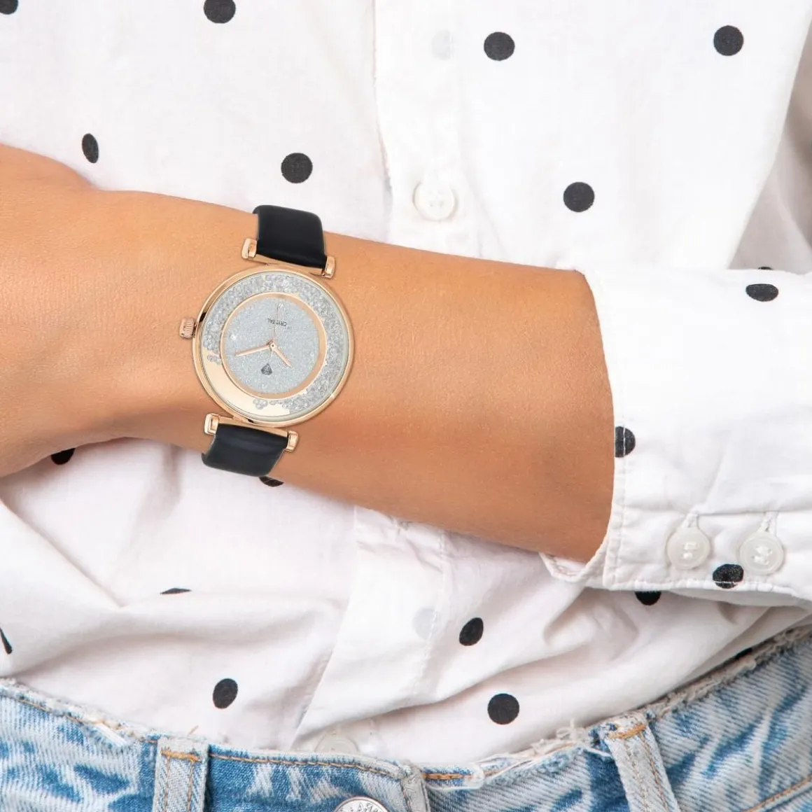 Montre Helèna élégante ornée de Cristaux scintillants