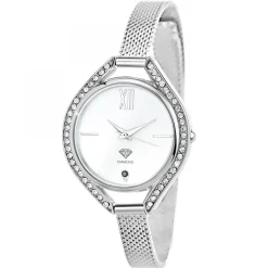 Montre Lana SC Crystal ornée d'un véritable diamant noir et de 46 Cristaux scintillants