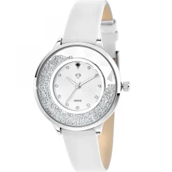 Montre élégante Angélique SC Crystal ornée d'un véritable diamant noir