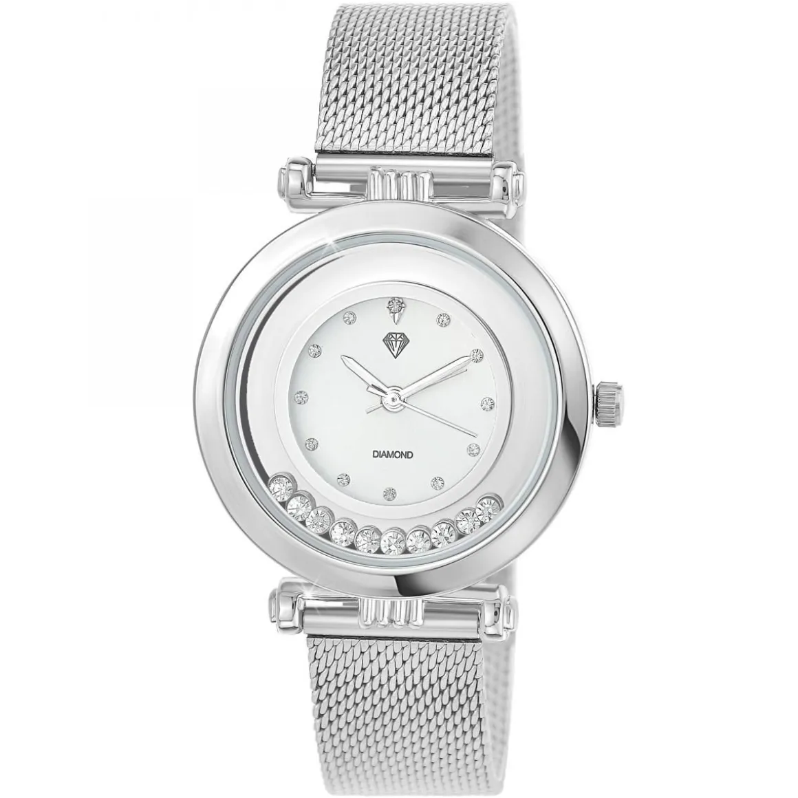 Montre Ludivine élégante SC Crystal ornée d'un véritable diamant