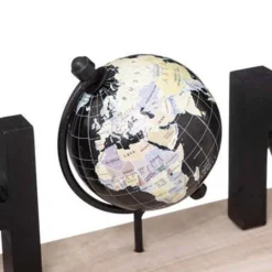 Mot Déco à Poser Home Globe 36cm Noir