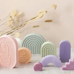 Moule à bougie arc-en-ciel