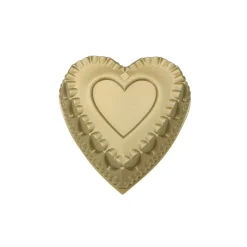 Moule coeur 31cm en fonte d'aluminium doré