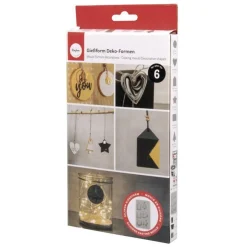 Moule en silicone 6 formes - maison, rond, carré, coeur, sapin, étoile