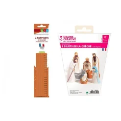 Moules à plâtre santons de la Crèche en latex + supports de calage