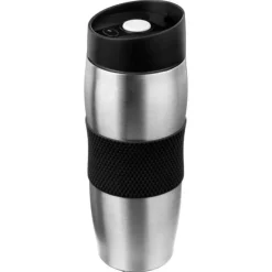 Mug Isolant Inox & Silicone 0,35L Noir