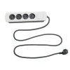 Multiprise 4 Prises Terre 1,5M Blanc & Gris