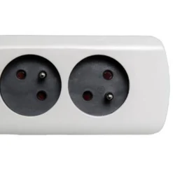 Multiprise 4 Prises Terre 1,5M Blanc & Gris