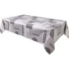 Nappe en toile cirée rectangulaire Run - 140 x 200 cm - Gris