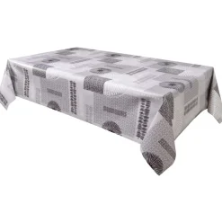 Nappe en toile cirée rectangulaire Run - 140 x 200 cm - Gris