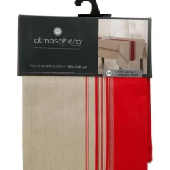 Nappe Enduite Antitache Bistrot 145x240cm Rouge