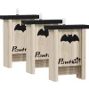 Nichoir à chauves-souris - lot de 3 - dim. 18L x 6l x 22H cm - bois sapin naturel noir