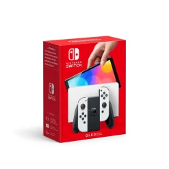 Nintendo Switch OLED avec station d'accueil et manettes Joy-Con blanches