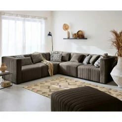Nova - canapé modulable d'angle réversible - 6 places - en velours