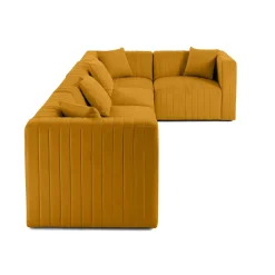 Nova - canapé modulable d'angle réversible - 6 places - en velours