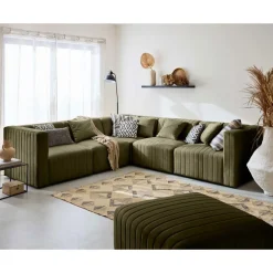 Nova - canapé modulable d'angle réversible - 6 places - en velours