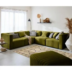 Nova - canapé modulable d'angle réversible - 6 places - en velours