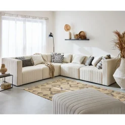 Nova - canapé modulable d'angle réversible - 6 places - en velours