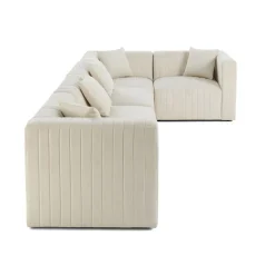 Nova - canapé modulable d'angle réversible - 6 places - en velours