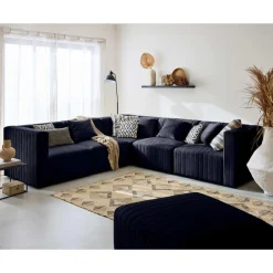 Nova - canapé modulable d'angle réversible - 6 places - en velours