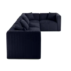 Nova - canapé modulable d'angle réversible - 6 places - en velours