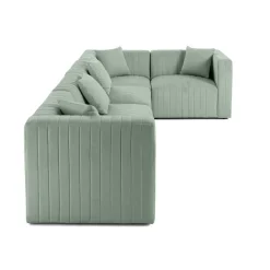 Nova - canapé modulable d'angle réversible - 6 places - en velours