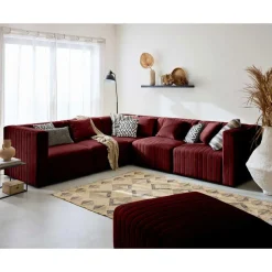 Nova - canapé modulable d'angle réversible - 6 places - en velours