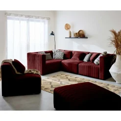 Nova - canapé modulable d'angle réversible - 6 places - en velours