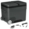 Outsunny Glacière-congélateur portable à compression 2 compartiments -22°C - 10°C 45L prise alume-cigare + adaptateur inclus gris noir
