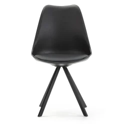 Pack 2 chaises Salle à Manger Cross Style Nordique Noir, 54 cm x 49 cm x 84 cm